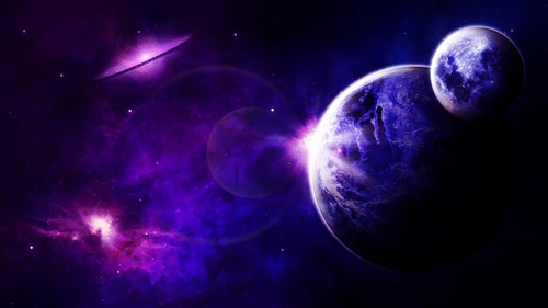 космос, небо, планеты, черный, черные, синие, синий, фиолетовый, фиолетовые, звезды